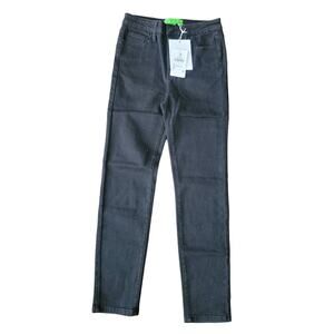 NWT Sandrine Rose x Free People Jeans High Rise Straight Leg Black Size 28